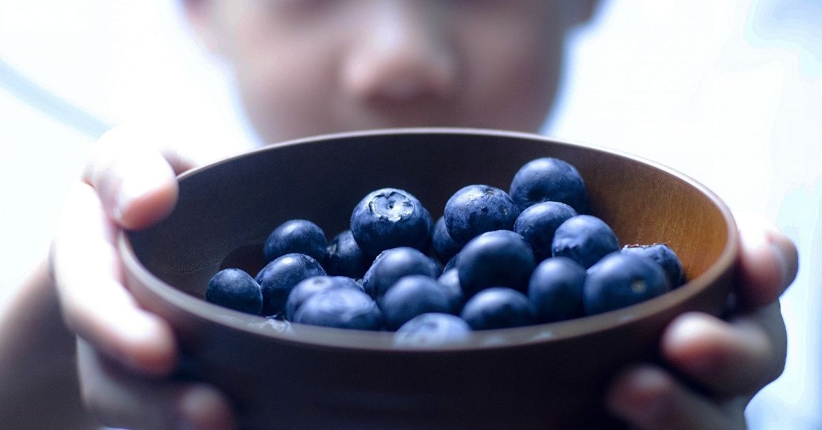 a bowl of blueberries