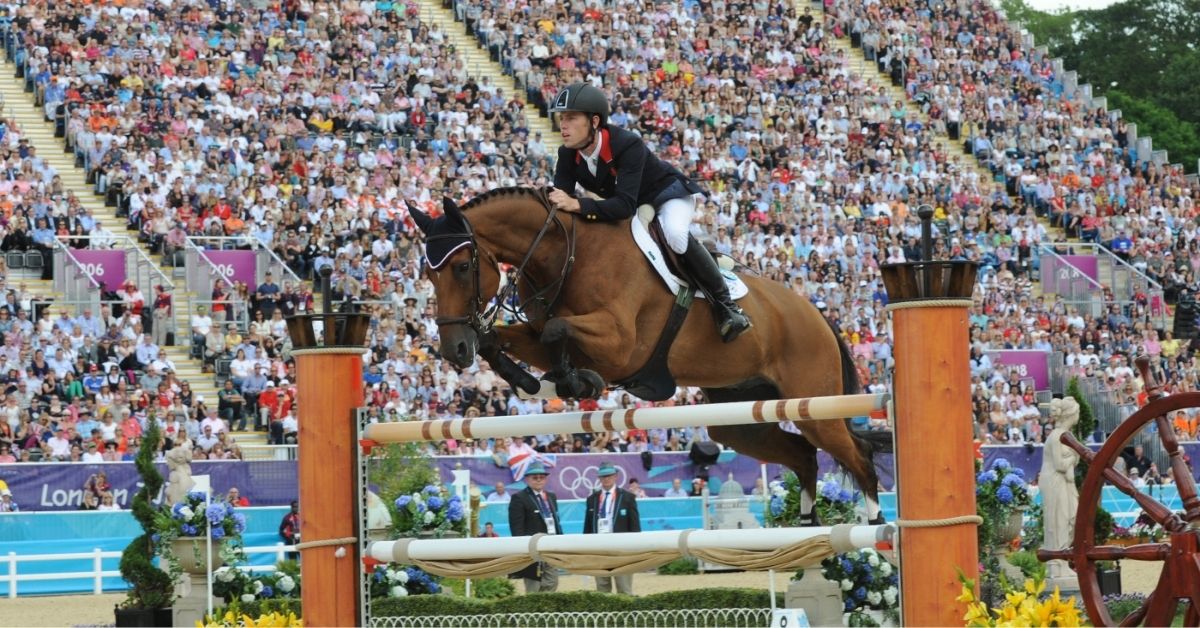 Horses Jump In The Olympics