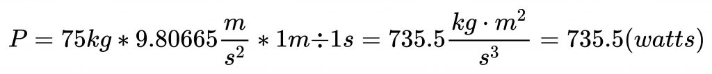 watt horsepower calculation formula